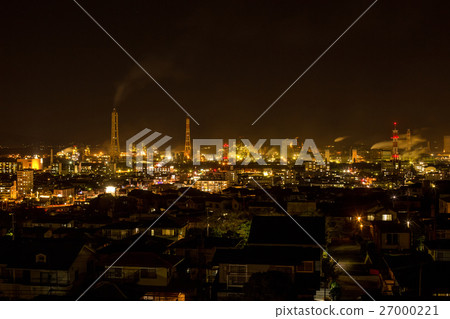 Night view of Oita city area and coastal complex 27000221