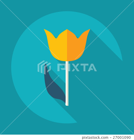 Flat modern design with shadow Icon tulip Flat modern design with shadow Icon tulip 27001090