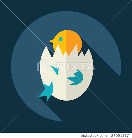 Flat modern design with shadow Icon  chick 27001217