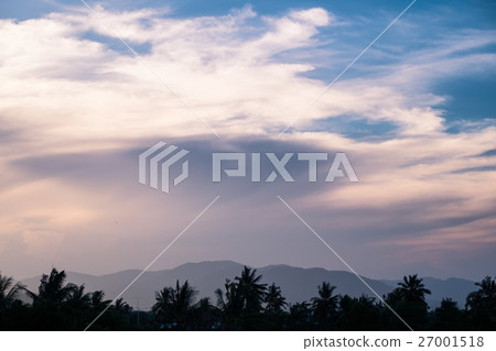 Cloud color motion mountain and tree 27001518