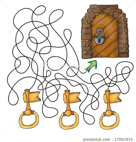 Choose the key to door - maze game for kids Choose the key to door - maze game for kids 27002933