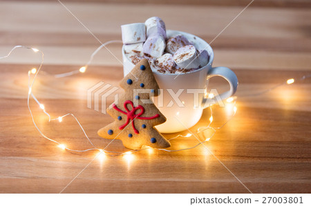 Cup of hot chocolate with murshmallows 27003801