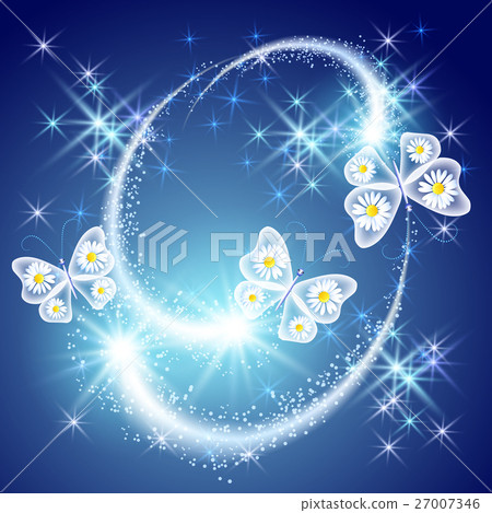 Butterfly with glowing firework 27007346