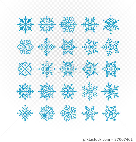 Different vector snowflakes collection isolated Different vector snowflakes collection isolated 27007461
