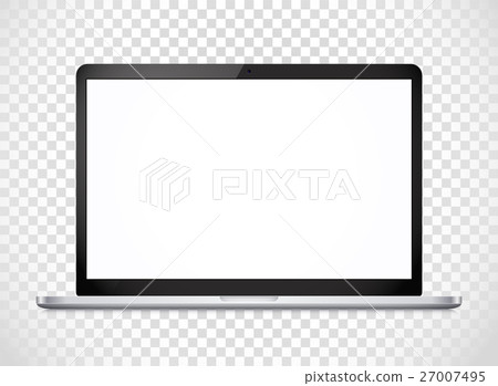Modern laptop computer vector mockup  27007495