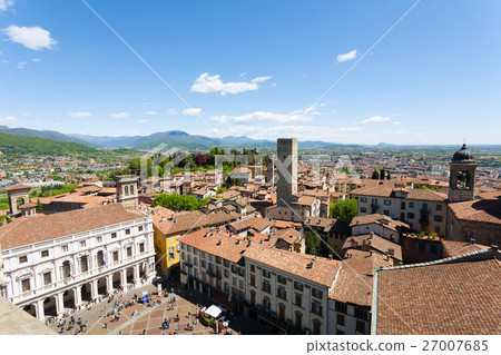 Italian panorama, upper city of "Bergamo" 27007685