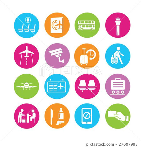 airport icons 27007995
