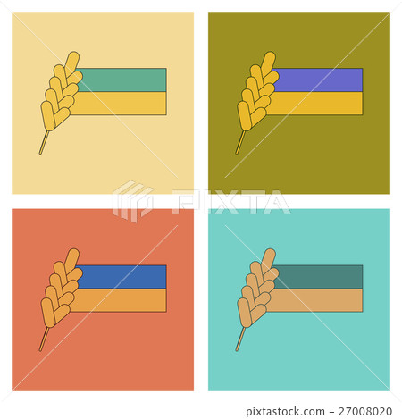 assembly flat icons Ukrainian flag assembly flat icons Ukrainian flag 27008020