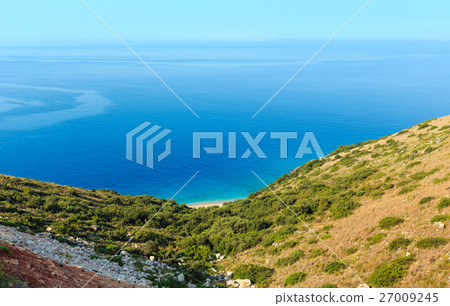 Summer Ionian sea coast, Albania. 27009245