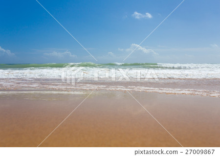 Beautiful mediterranean water lapping on the shore Beautiful mediterranean water lapping on the shore 27009867