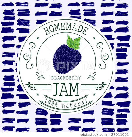 Jam label design template. for Blackberry dessert Jam label design template. for Blackberry dessert 27011091