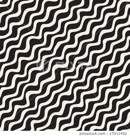 Vector Seamless Black and White Hand Drawn - Stock Illustration ...