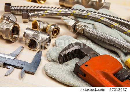 Fitting and two adjustable wrenches for plumbing 27012687