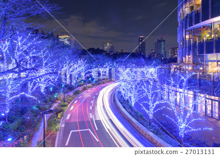 Roppongi Star Light Road Stock Photo