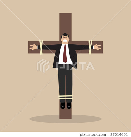 Crucified business man 27014691