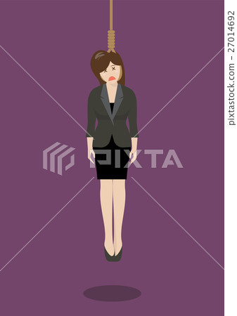 Hanged business woman Hanged business woman 27014692