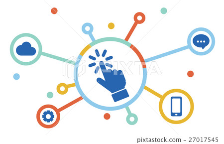 Click Online Connection Graphic Concept Click Online Connection Graphic Concept 27017545