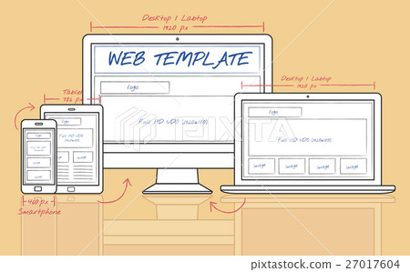 Web Layout Content Coding Template Data Design...-插圖素材 [27017604] - PIXTA圖庫