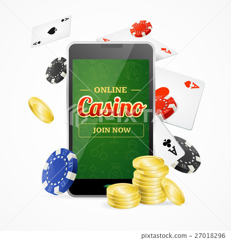 Casino Online Mobile Concept. Vector Casino Online Mobile Concept. Vector 27018296