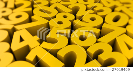 Abstract 3D numbers background computer generated 27019409