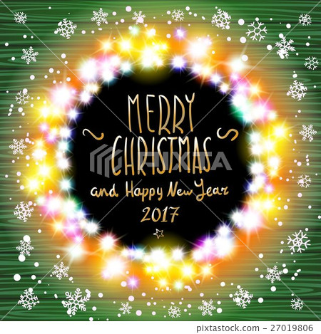 vector merry chrismas and Happy new year 2017 vector merry chrismas and Happy new year 2017 27019806