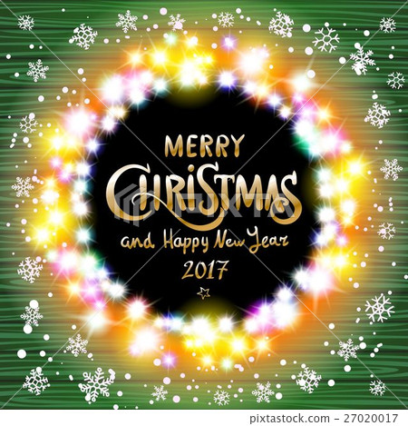 vector Merry Christmas and Happy New Year 2017 27020017