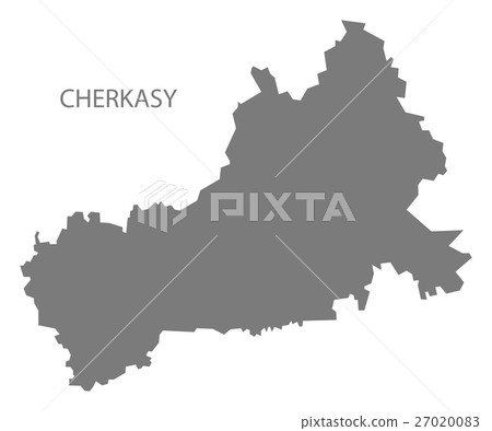Cherkasy Ukraine Map grey-插圖素材 [27020083] - PIXTA圖庫