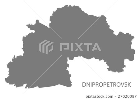 Dnipropetrovsk Ukraine Map grey 27020087