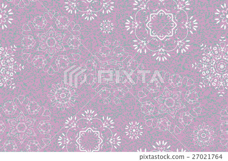 Vector seamless pattern snowflakes - Stock Illustration [27021764] - PIXTA
