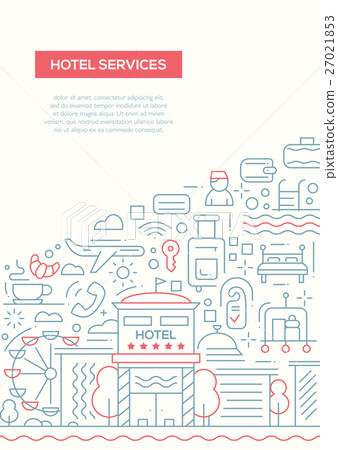 Hotel Services - line design brochure poster 27021853