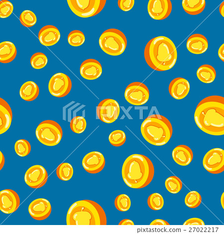 Seamless pattern with coins - Stock Illustration [27022217] - PIXTA
