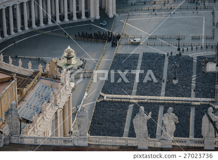 San Pietro Square in Vatican, view from aabove. 27023736