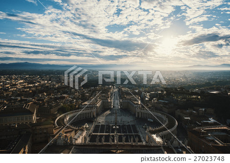 Rome and Vatican in the morning Rome and Vatican in the morning 27023748