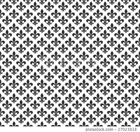 Fleur de lis black and white seamless pattern Fleur de lis black and white seamless pattern 27023818