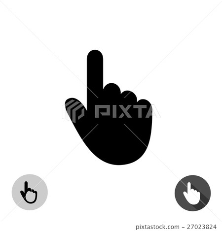 Hand cursor silhouette icon. Hand pointer symbol. Hand cursor silhouette icon. Hand pointer symbol. 27023824