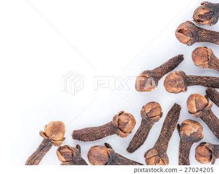 Cloves on white background Cloves on white background 27024205