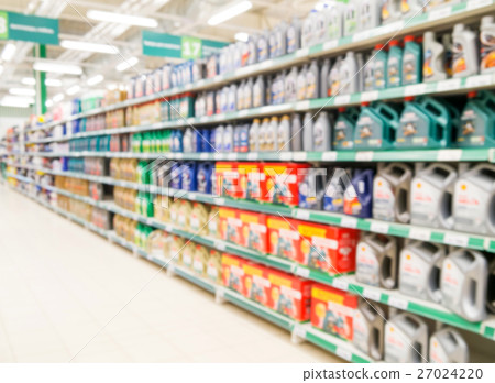 Blurred colorful motor oil bottles 27024220