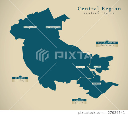Modern Map - Central Region UK Scotland 27024541