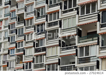 residential building exterior - apartment facade residential building exterior - apartment facade 27024614