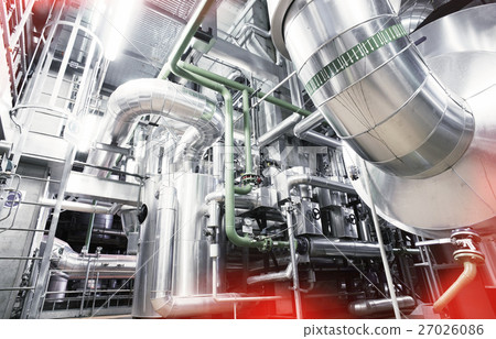 Industrial zone, Steel pipelines, valves cables 27026086