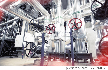 Industrial zone, Steel pipelines, valves cables 27026087