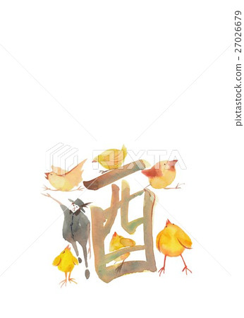 Rooster New Year's material 27026679