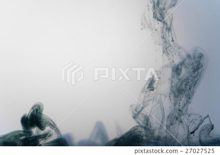 abstract dark blue acrylic paint poured in water 27027525