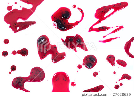 Berries jam splash, drops isolated on white 27028629