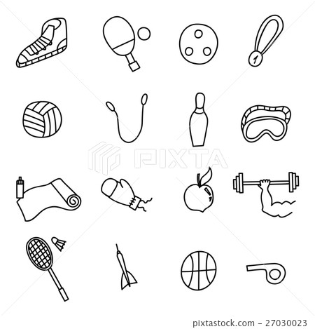 Doodle sports icons set. Vector illustration. Doodle sports icons set. Vector illustration. 27030023