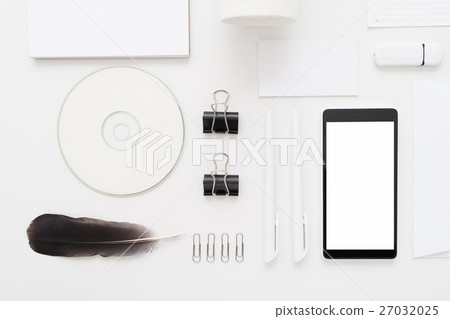 Memory devices set on white background flat lay 27032025