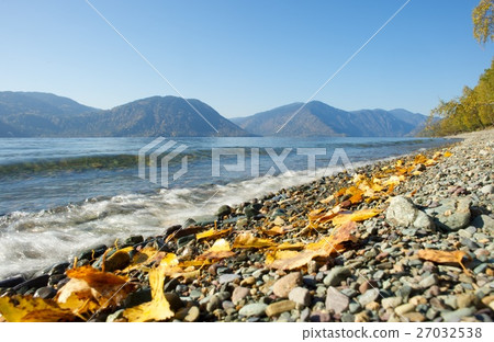 Bled lake pebble beach Bled lake pebble beach 27032538