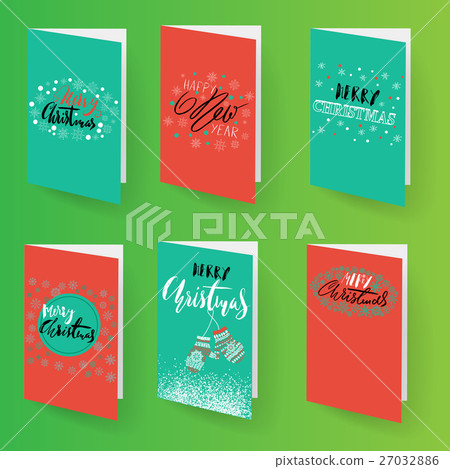 Set of christmas brochures templates. Vector 27032886