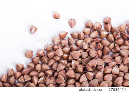 Dry buckwheat macro texture background 27034454