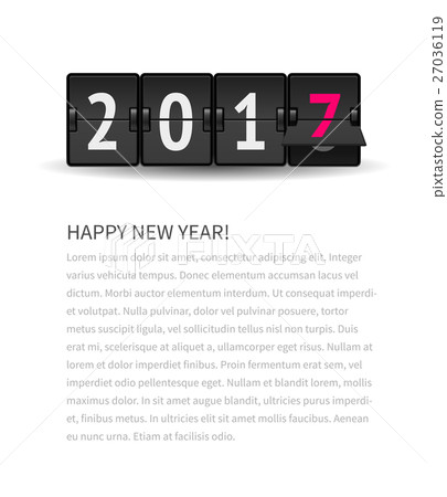 New Year page concept. Flip clock changing to 2017 New Year page concept. Flip clock changing to 2017 27036119
